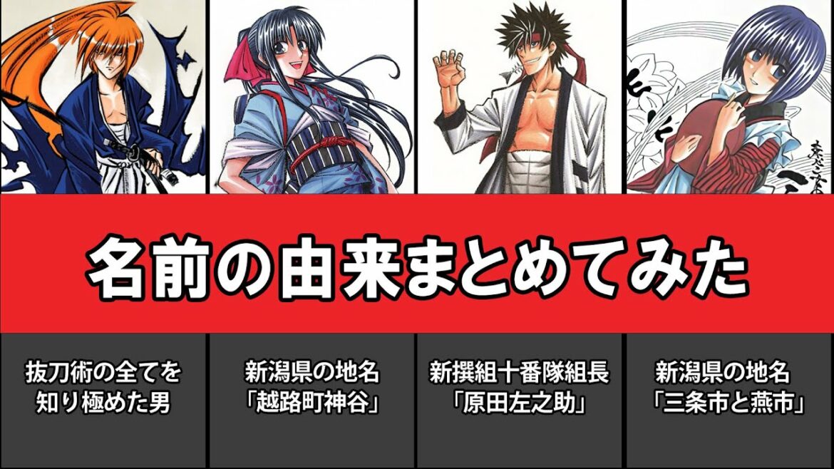 るろうに剣心 各キャラクターの名前の由来まとめ News Wacoca Japan People Life Style るろうに剣心 各キャラクターの名前の由来まとめ News Wacoca Japan People Life Style