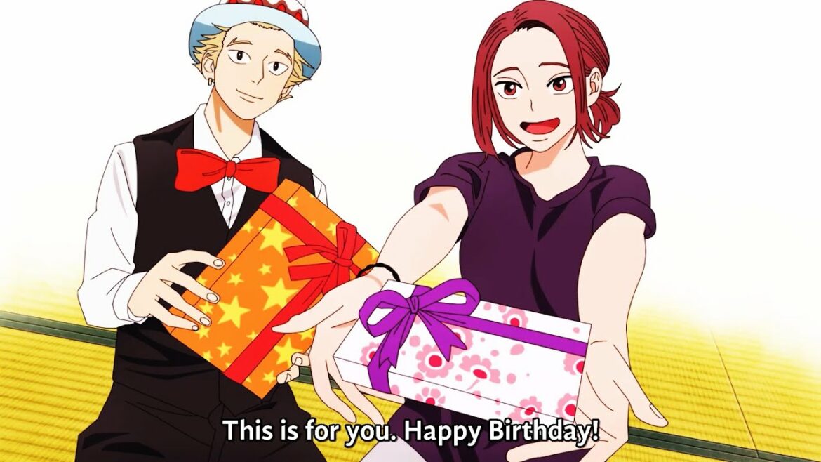 極主夫道アニメタツの誕生日😍The Way of the Househusband Tatsu sock with Miku and Masa's birthday present for his 極主夫道アニメタツの誕生日😍The Way of the Househusband Tatsu sock with Miku and Masa's birthday present for his