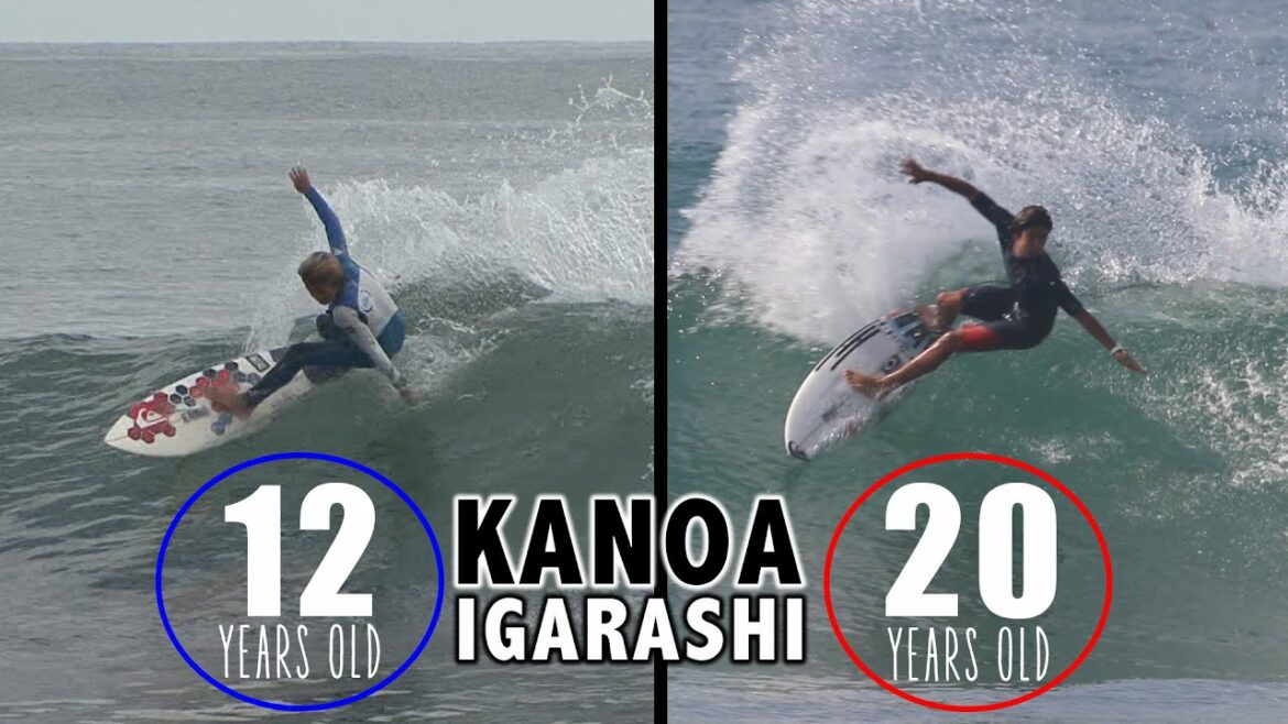 【Surfing by age】五十嵐カノア!! 12歳と20歳の映像比較 / Kanoa Igarashi When age 12 &20