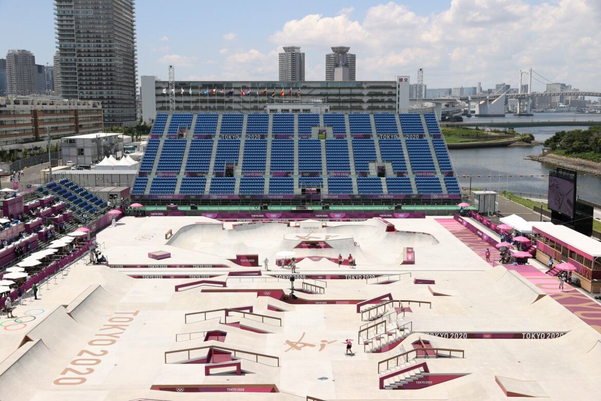 有明アーバンスポーツパークからの眺め。 最初の＃Skateboarding＃gold med .. ..