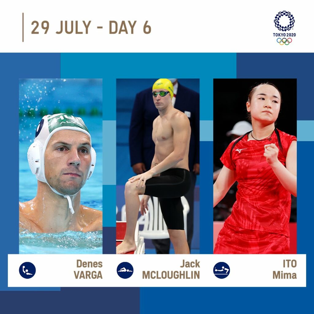 6日目⃣|  @ Olympics＃Tokyo2020を観戦するアスリートDénesVargaJackMcLo ..