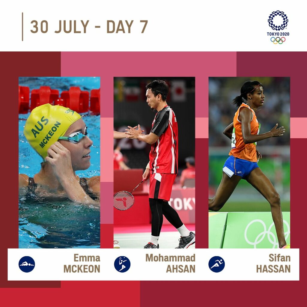 7日目⃣| 観戦選手@ Olympics＃Tokyo2020 @emma_mckeon Mohammad A .. ..