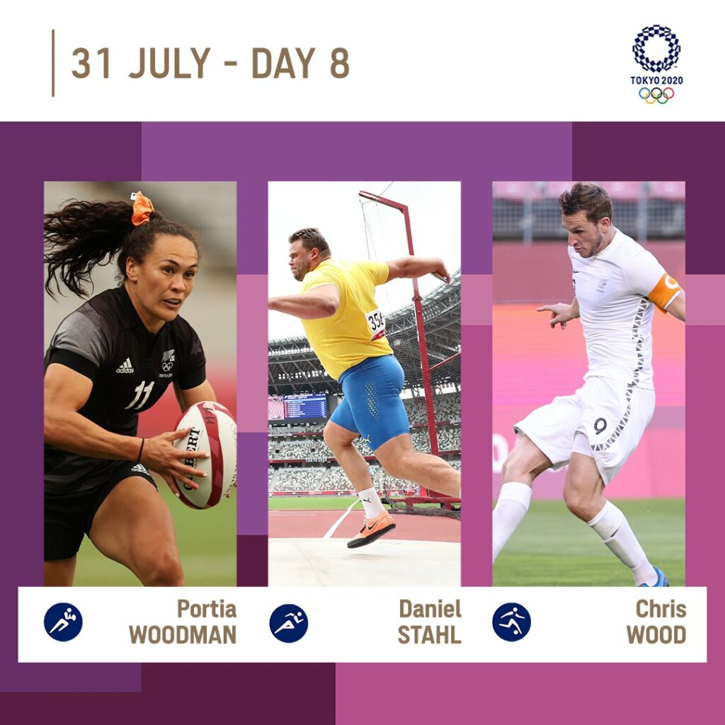 8日目⃣|  @ Olympics＃Tokyo2020 @PortiaWoodman Daniel S ..を観戦するアスリート