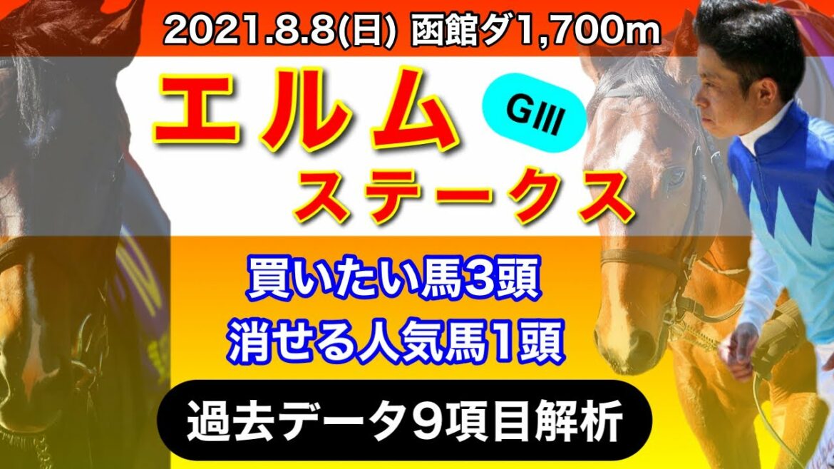 【エルムステークス2021】過去データ9項目解析!!買いたい馬3頭と消せる人気馬1頭について(競馬予想)