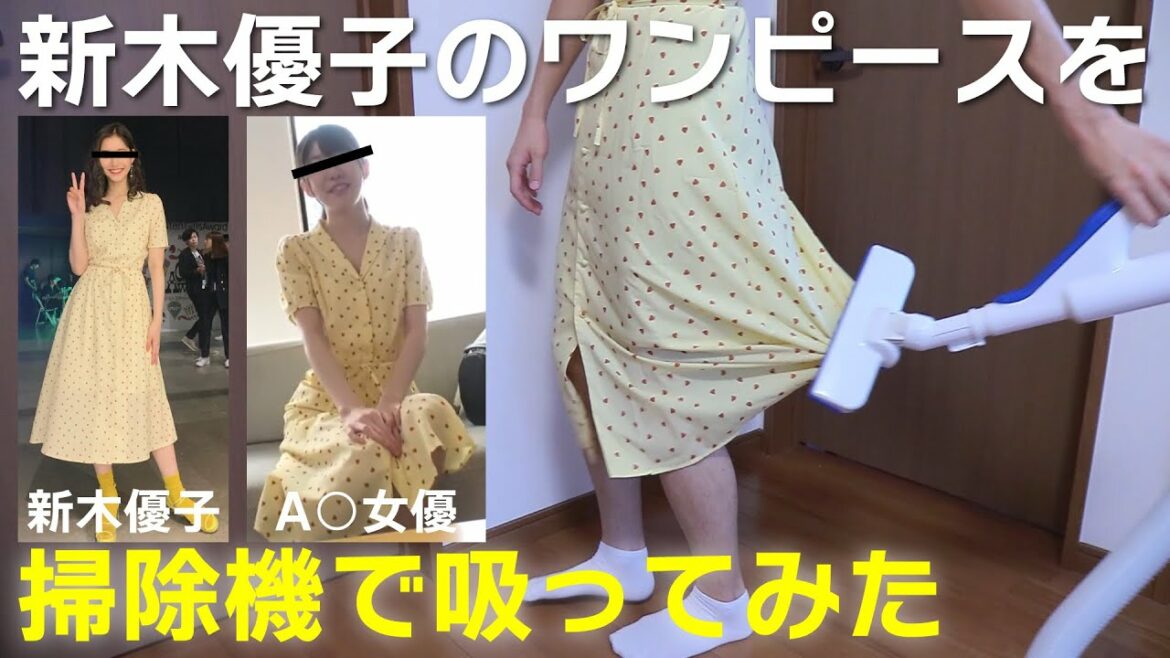 新木優子のワンピースを着て掃除機で吸ってみた