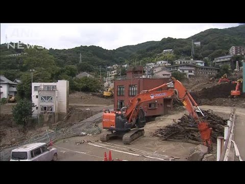 静岡・熱海市 土石流の被災地域に避難指示(2021年8月8日) 静岡・熱海市 土石流の被災地域に避難指示(2021年8月8日)