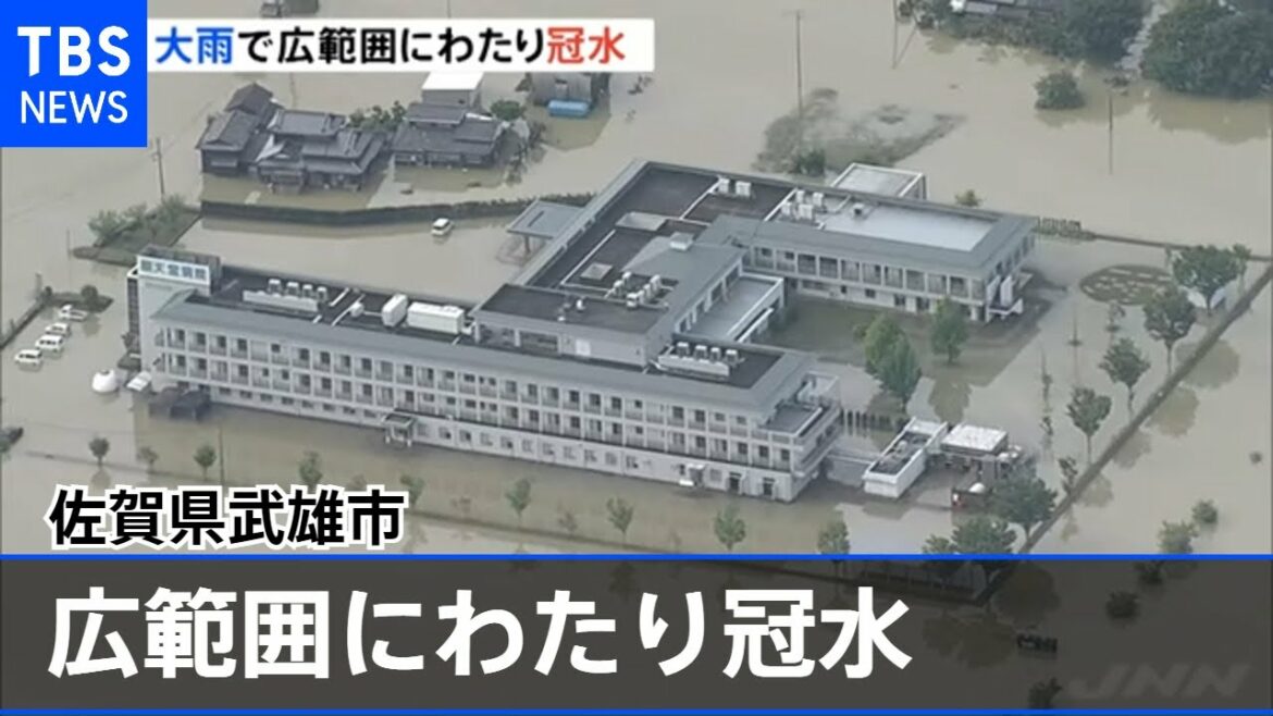 佐賀 大雨で広範囲にわたり冠水【ドローン撮影】