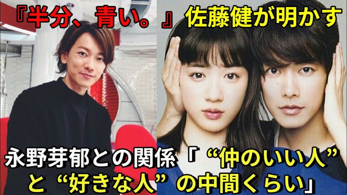 【佐藤健】『半分、青い。』佐藤健が明かす、永野芽郁との関係「“仲のいい人”と“好きな人”の中間くらい」
