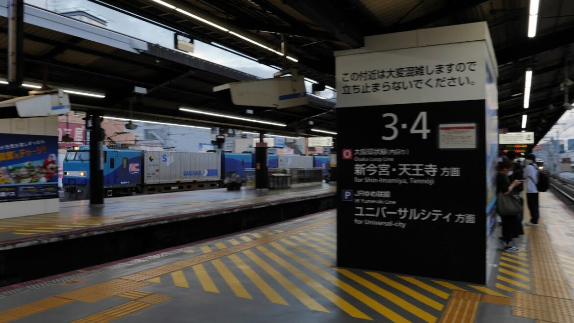 JR西日本　西九条駅　M250系スーパーレールカーゴ　2021/8（4K UHD 60fps）