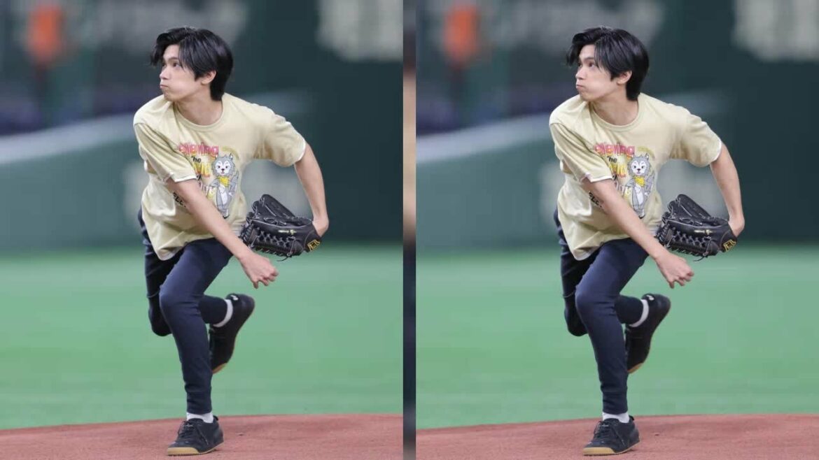 プロ野球ニュース  【巨人】キンプリ・神宮寺勇太が巨人戦で始球式　「ラミちゃん」グラブでノーバン投球を披露