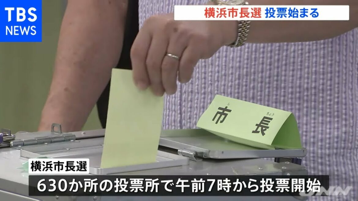 横浜市長選 投票始まる