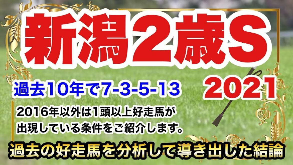 【新潟2歳ステークス2021】競馬予想　過去10年で2016年以外は1頭以上好走馬が出現している条件をご紹介します。