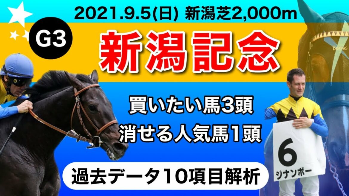 【新潟記念2021】過去データ10項目解析!!買いたい馬3頭と消せる人気馬1頭について(競馬予想)