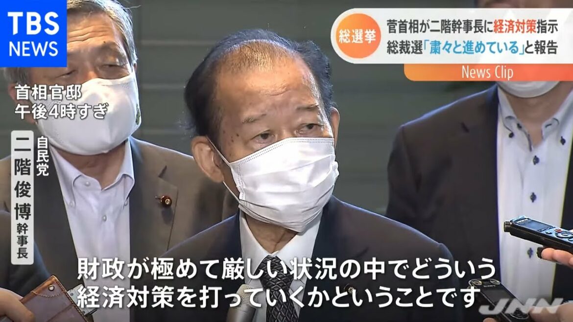 菅首相 経済対策の策定を二階幹事長に指示 総選挙を見据え