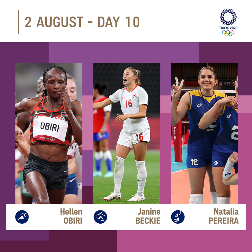 日| 観戦する選手@ Olympics＃Tokyo2020 @hellen_obiri @janinebeckie Nat .. ..