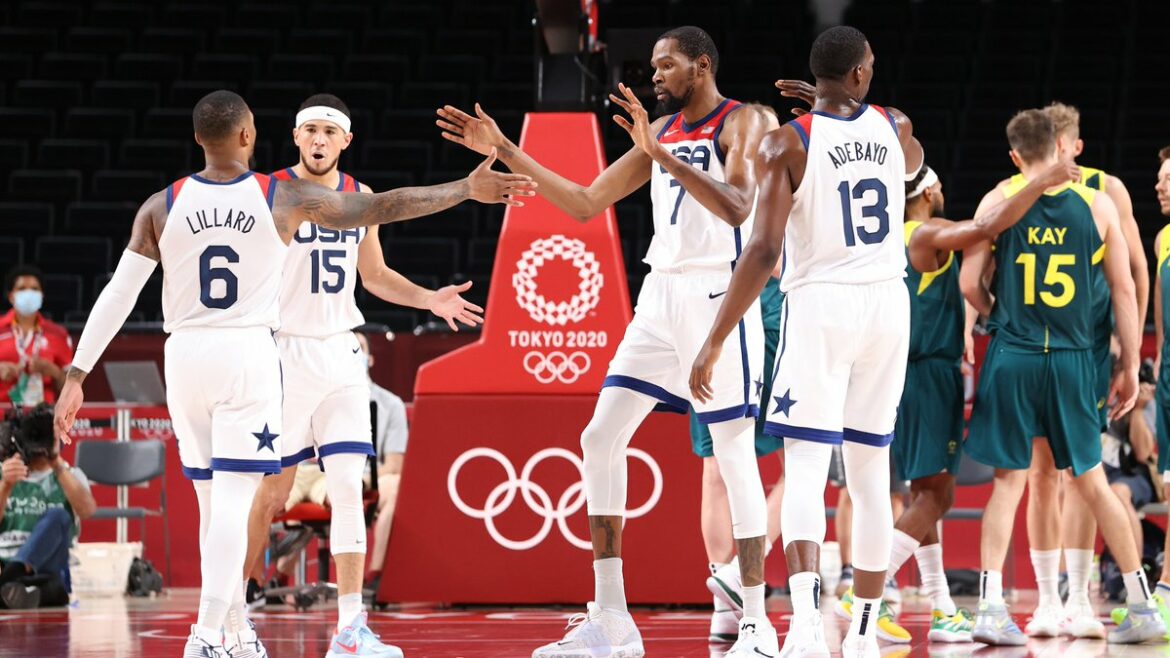 顕著！ 米国はその後、男子の＃basketball＃goldメダルの試合に参加しています...