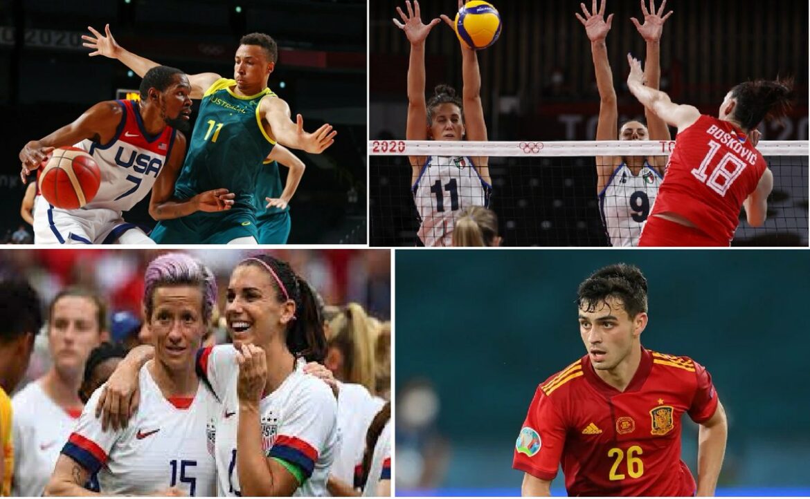 ＃東京2020。  13-＃Basket、＃Calcio、＃Volley：3つの素晴らしいトーナメントの24人の準決勝進出者...