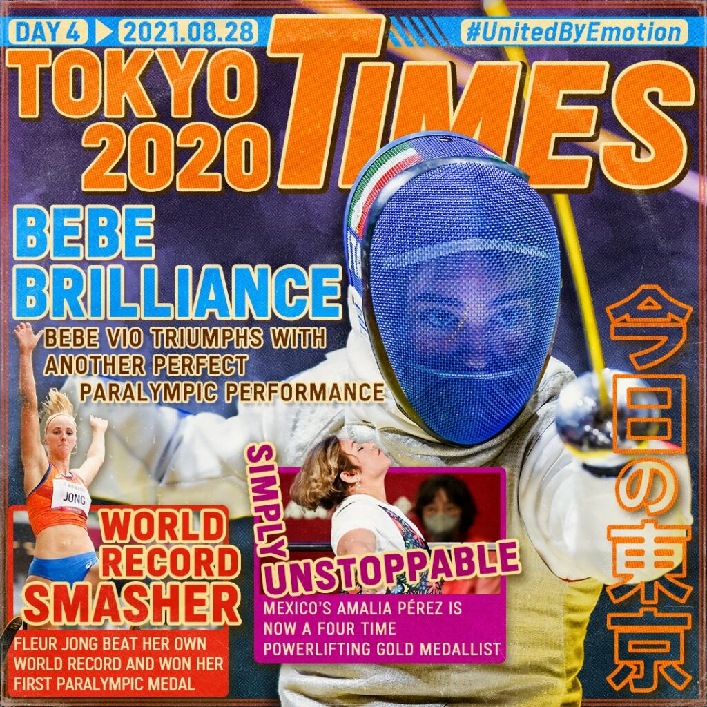 #Paralympicsの4日目のいくつかのインスピレーションを与える瞬間は...のフロントページにあります