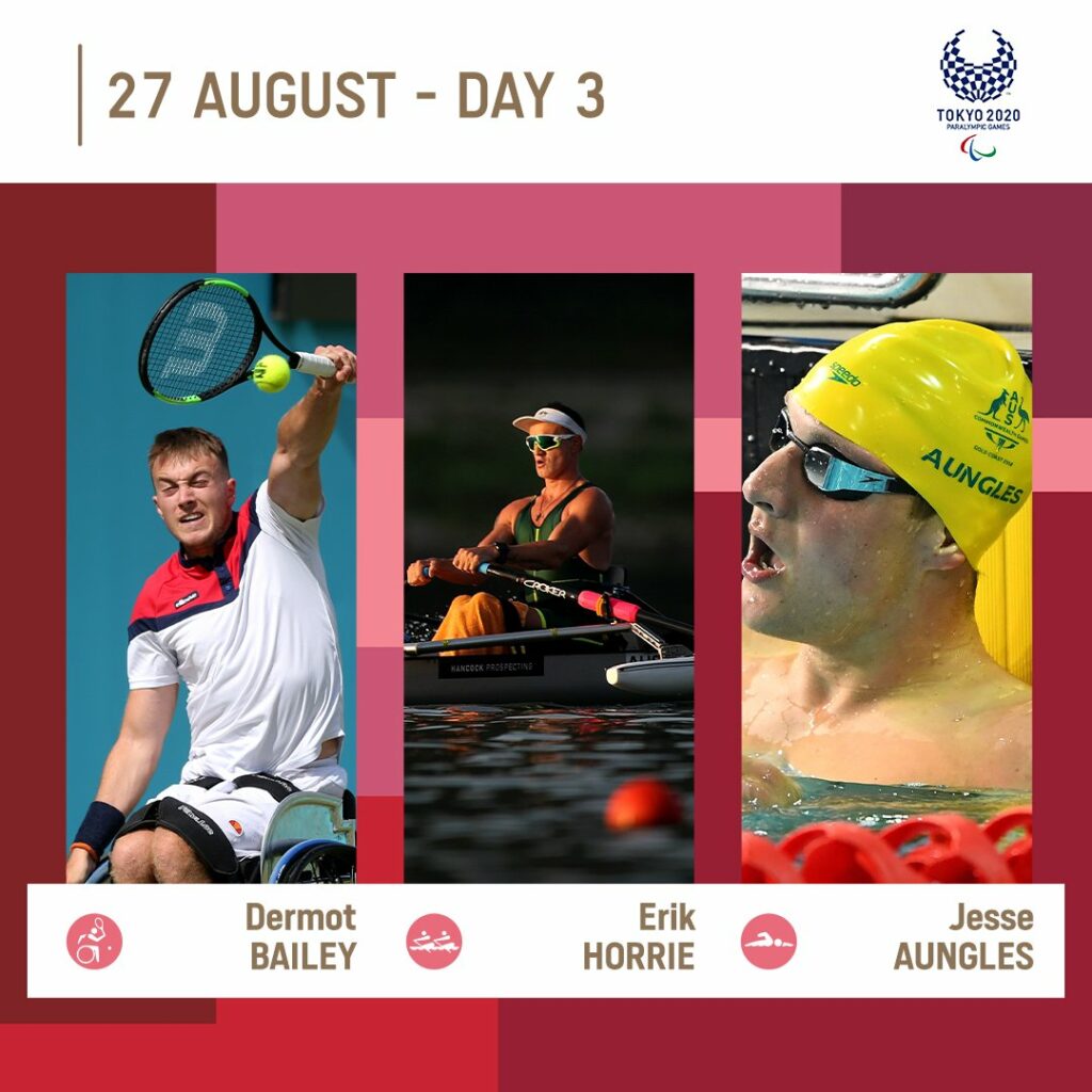 3日目⃣| 観戦する選手@ Paralympics＃Tokyo2020 @dermotbailey @erikh .. ..