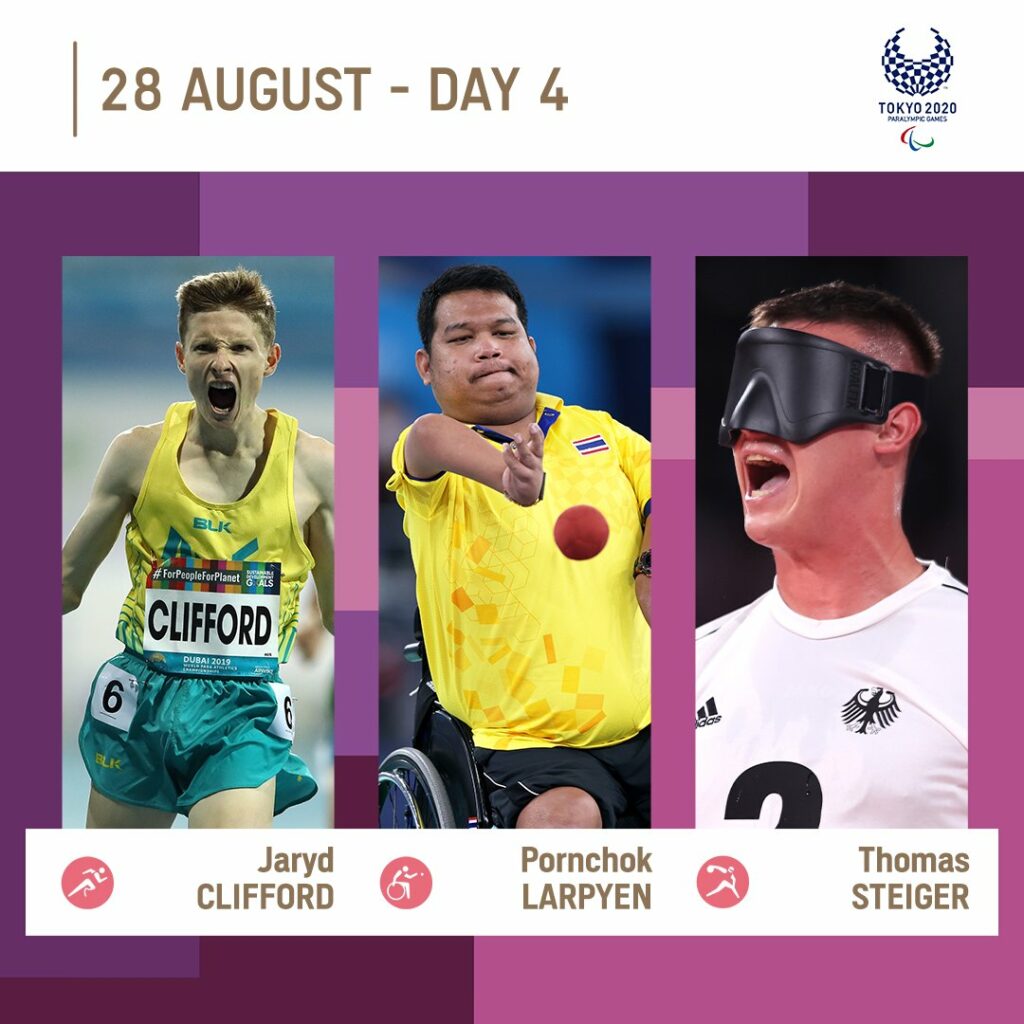 4日目⃣| 観戦する選手@ Paralympics＃Tokyo2020 @JarydClifford Pornc .. ..