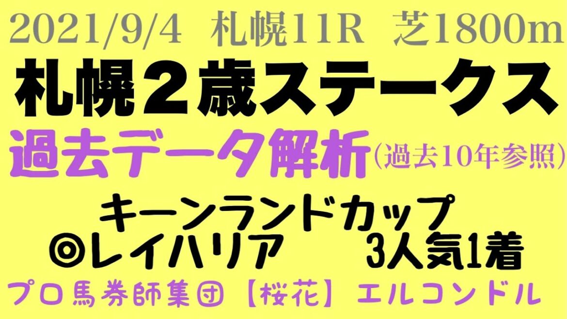 エルコンドル氏の札幌2歳ステークス2021過去データ解析(過去10年) プロ馬券師集団『桜花』 エルコンドル氏の札幌2歳ステークス2021過去データ解析(過去10年) プロ馬券師集団『桜花』