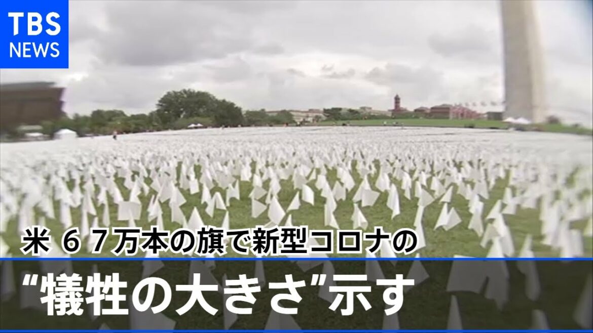 ６７万本の旗で新型コロナの“犠牲の大きさ”示す