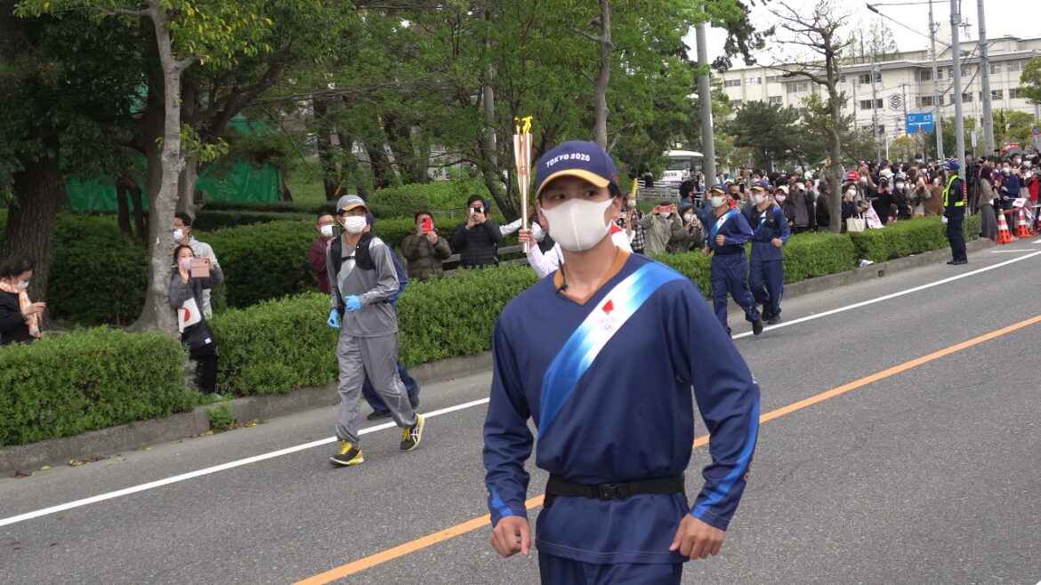 2021年4月6日／東京オリンピック　聖火リレー　刈谷（愛知）・赤星憲広さん（元プロ野球選手）