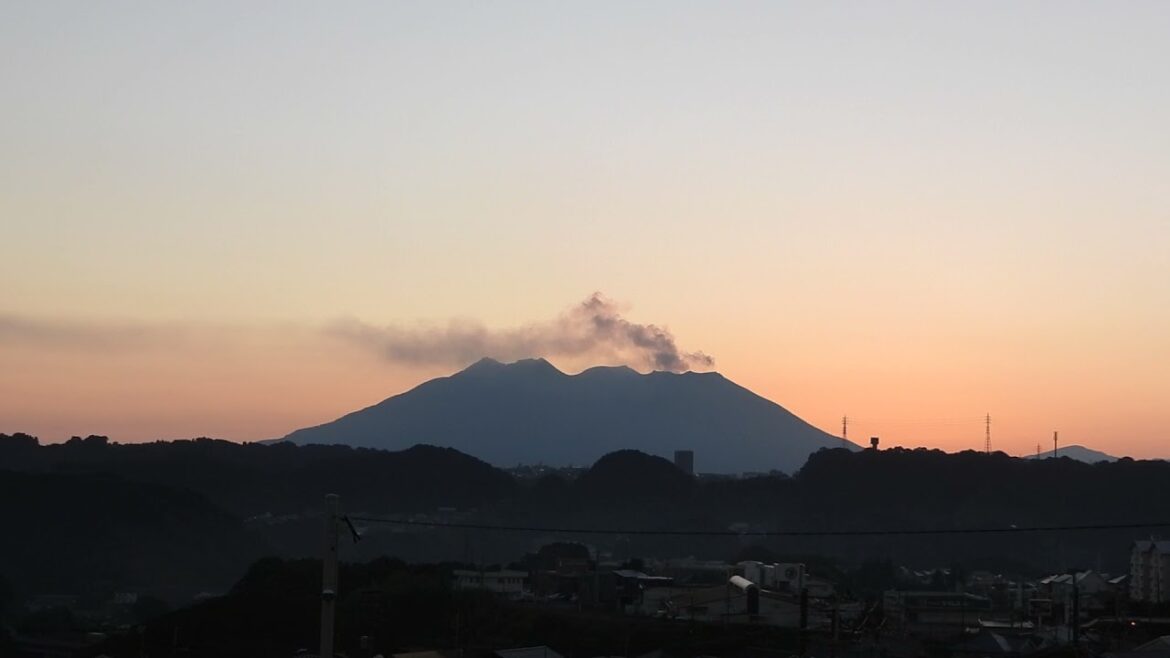 2021年09月20日　朝の桜島　スーパーラプス