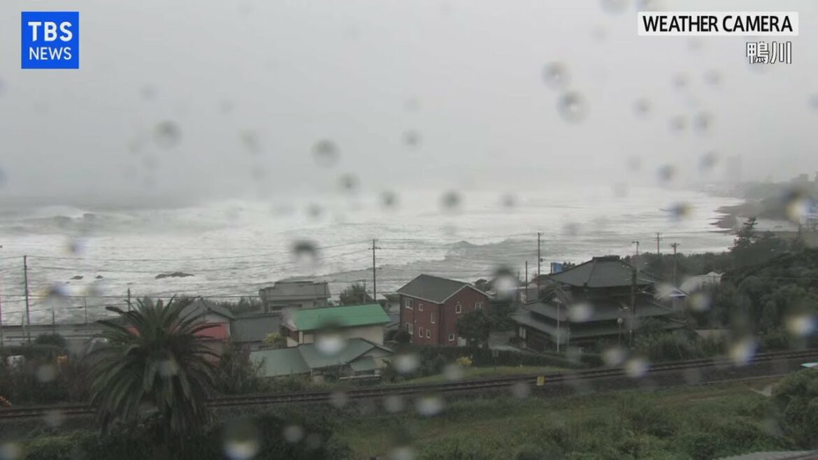 【LIVE】台風16号 高波・暴風・大雨に警戒　千葉・鴨川のようす