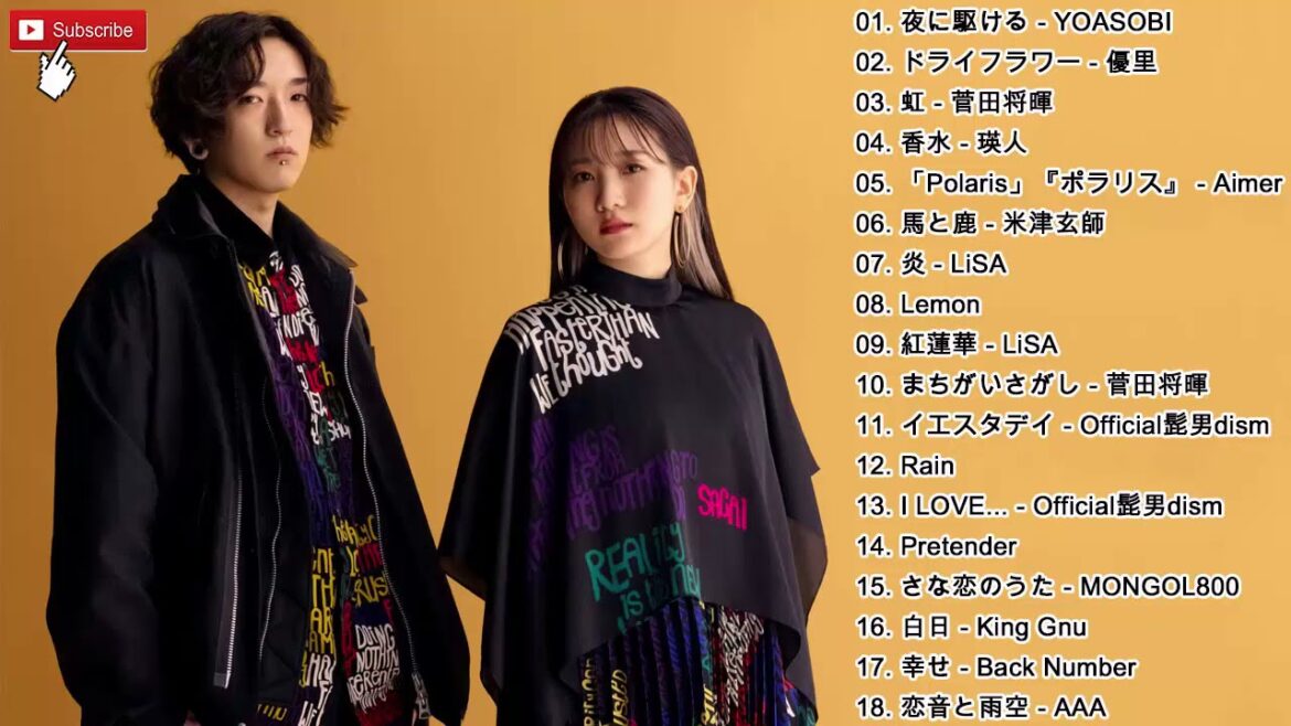 JPOP 最新曲ランキング 邦楽 2021🍂Official髭男dism,米津玄師,あいみょん,YOASOBI,宇多田ヒカル,King Gnu,GReeeeN,菅田将暉