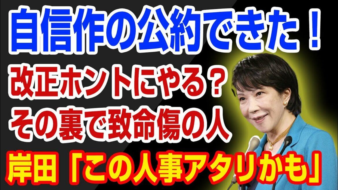 【激震！頑張れ！】高市早苗政調会長がとびきりの公約案をブチ上げ。岸田総理の適材適所の勝利。その影で泣く人も