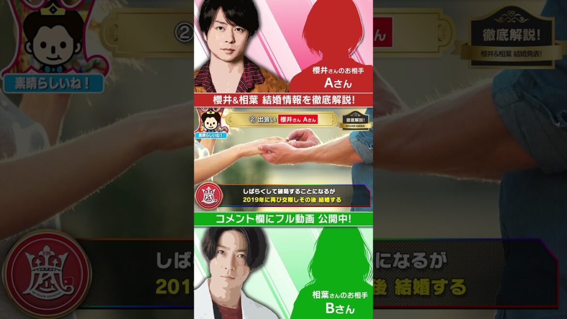 【櫻井&相葉】結婚相手の特徴は？出会いは？全て解説!!