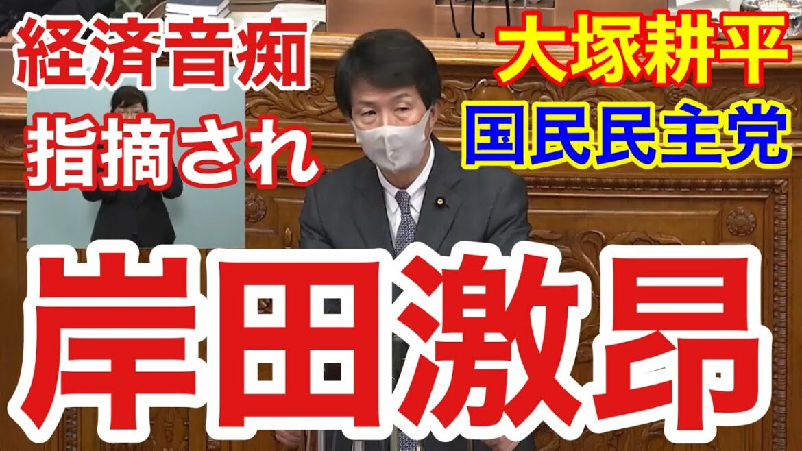 経済政策の弱点を詰問したら岸田文雄がブチきれた‼️大塚耕平「国民民主党」代表代行💫参議院本会議⭐️2021 10 13