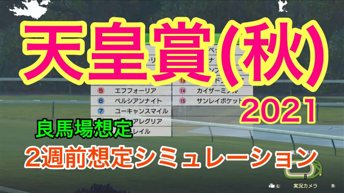 【競馬】天皇賞(秋)2021 2週前想定シミュレーション 【競馬】天皇賞(秋)2021 2週前想定シミュレーション
