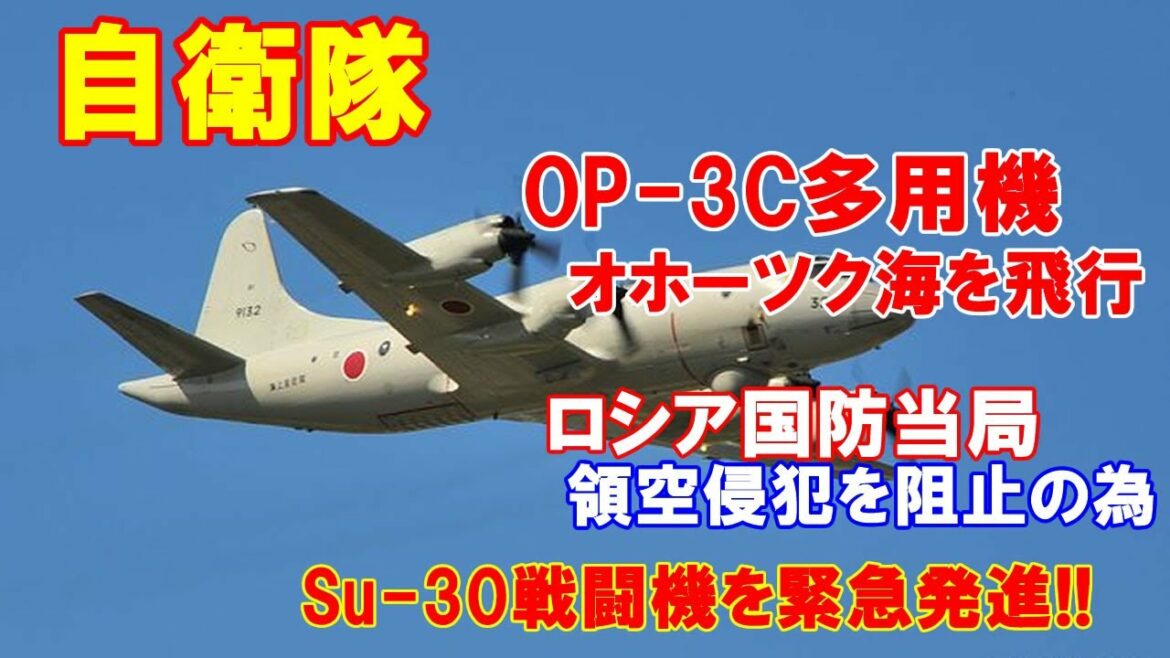 自衛隊のOP 3C多用機がオホーツク海を飛行に…ロシア国防当局が領空侵犯を阻止する為にSu 30戦闘機を緊急発進…!(2020.12.25) 自衛隊のOP 3C多用機がオホーツク海を飛行に…ロシア国防当局が領空侵犯を阻止する為にSu 30戦闘機を緊急発進…!(2020.12.25)