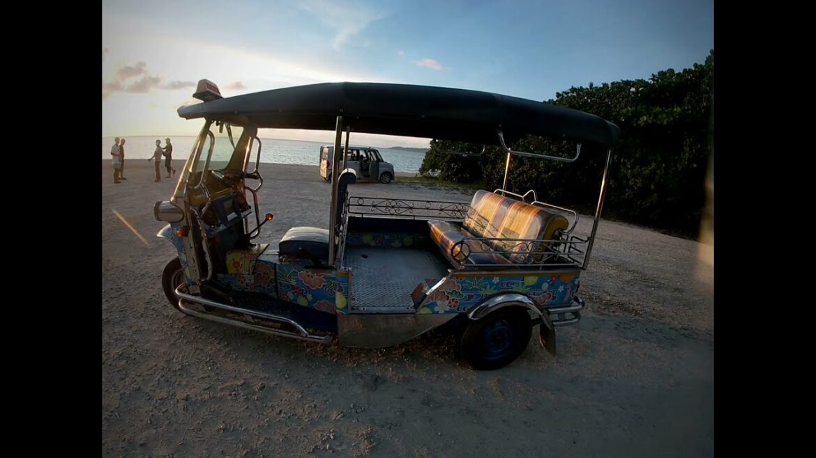 【沖縄緊急事態宣言生活】トゥクトゥクで夕陽見にIN竹富島[Japan Okinawa life]  sunset with Tuk Tuk IN Taketomijima　＃S2 #shorts