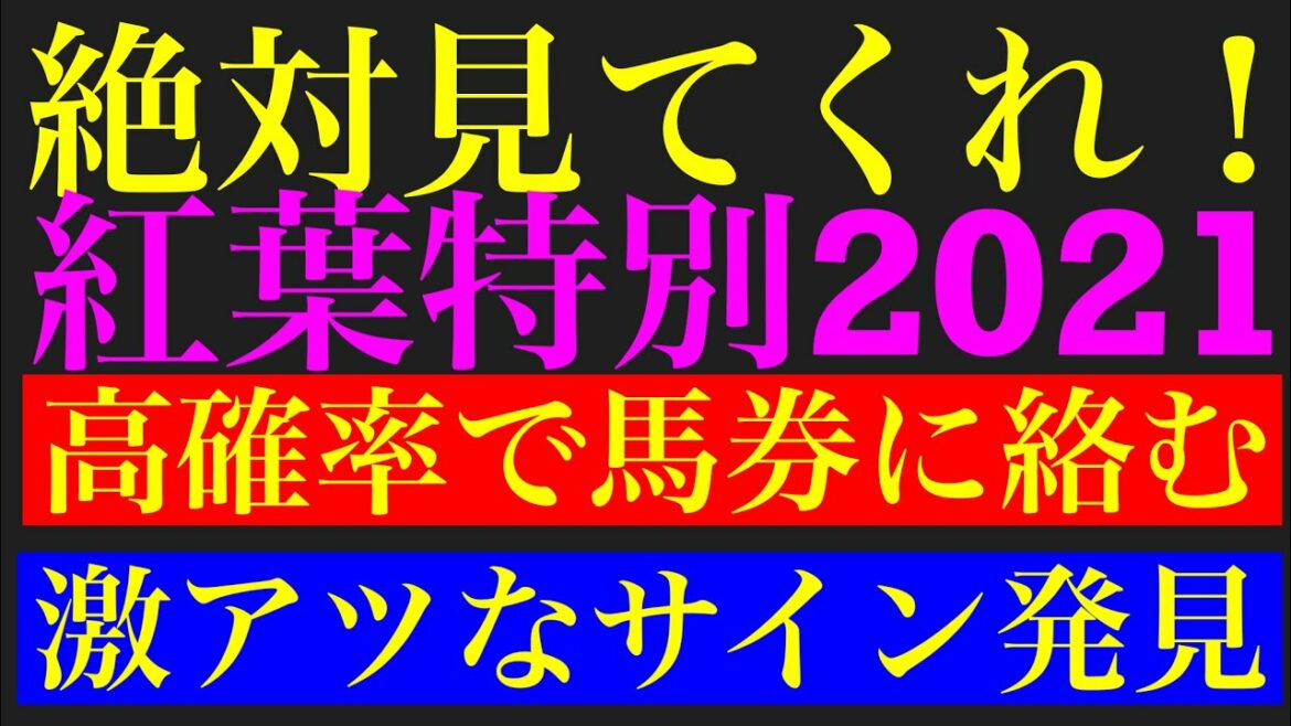 紅葉特別2021の激熱サイン予想！