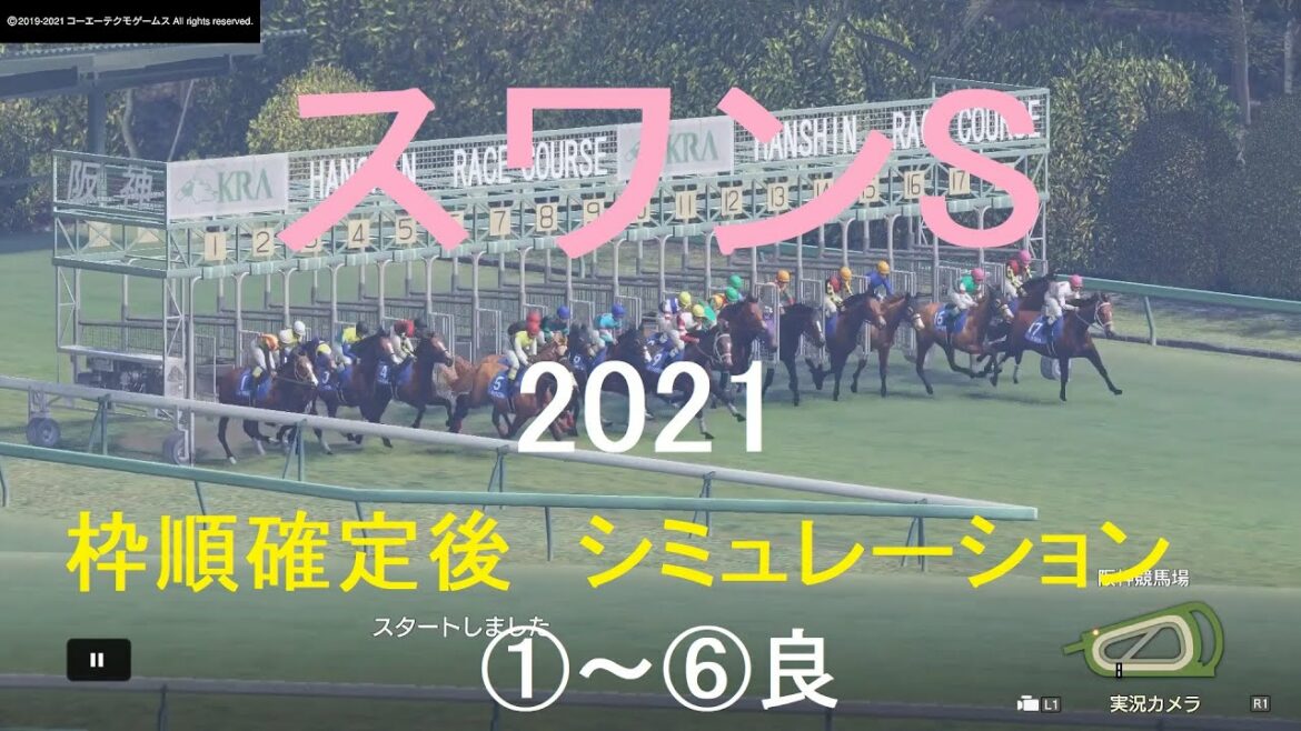 【競馬予想2021】スワンS（GⅡ）阪神芝1400mシミュレーション枠順確定後6パターン（①～⑥良）【WP9】20211029