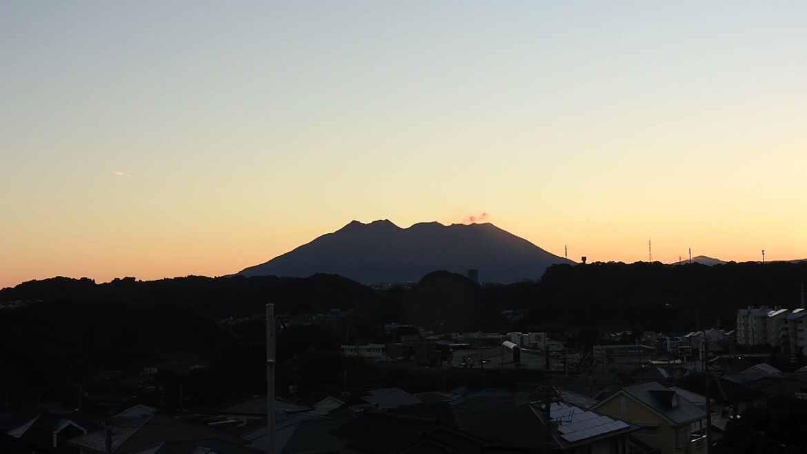2021年10月23日　朝の桜島