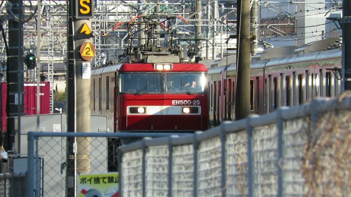 JR貨物・EH500形村岡新駅予定地と湘南モールフィル間（Japan Freight Railway）