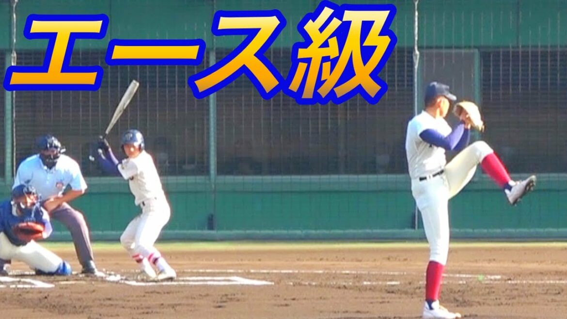 高角度から豪快な投球を見せる川原嗣貴投手（大阪桐蔭）！