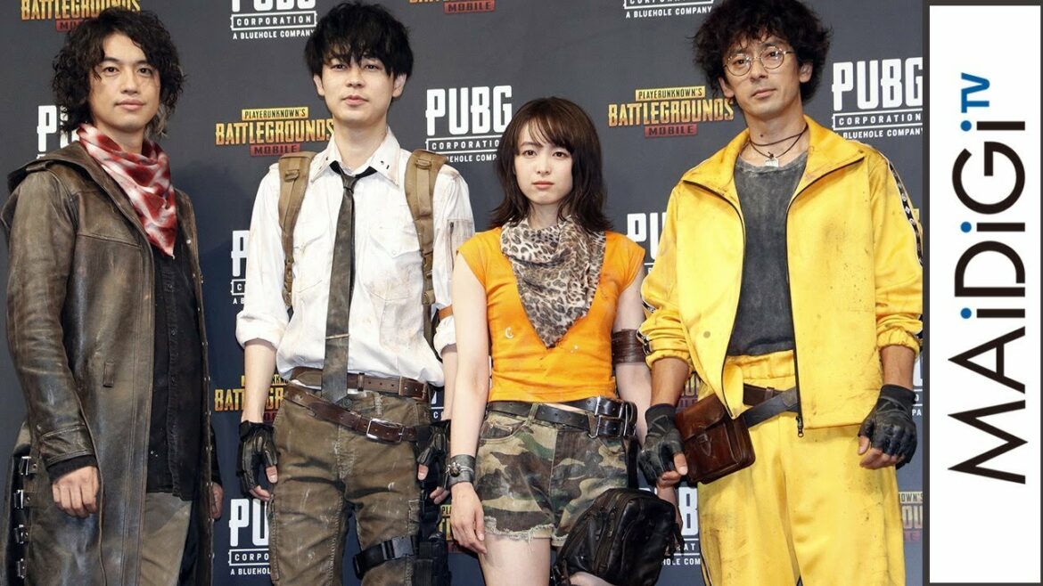清野菜名「露出が多いな…」　斎藤工、成田凌らと「PUBG」CM衣装で登場　「PUBG MOBILE」CM発表会1