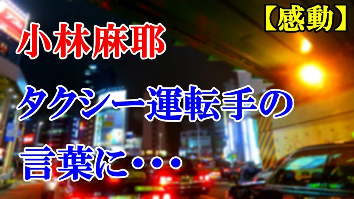 【感動】小林麻耶がときめいたタクシーの運転手からの一言とは・・・【厳選 感動する話】