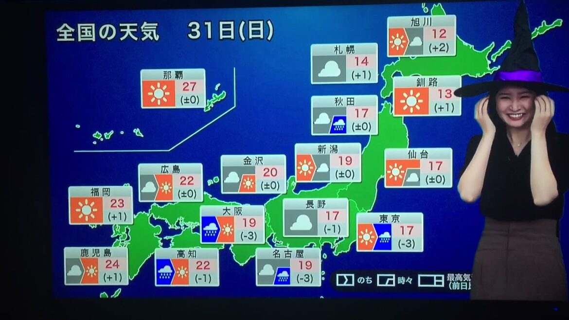 日本の天気予報ガールハロウィンスペシャル