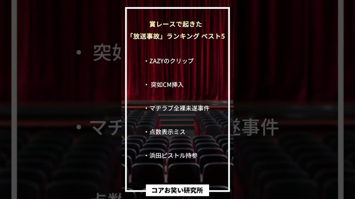 賞レースで起きた「放送事故」ランキング ベスト5 #Shorts