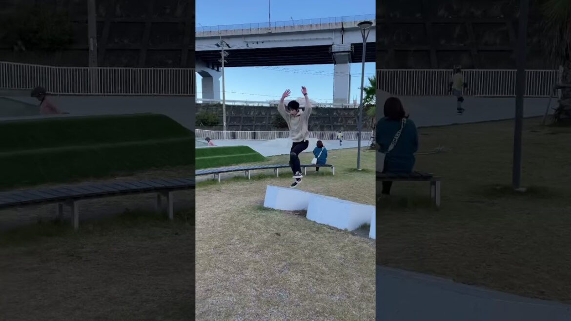スケートパークで前宙してみた【衝撃映像】