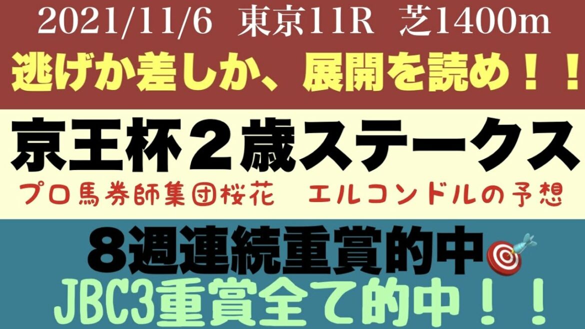 エルコンドル氏の京王杯２歳ステークス2021予想　実力差のわからない好メンバーにして能力の高い馬が揃った一戦。要注目にして難解なレース！！　プロ馬券師集団『桜花』