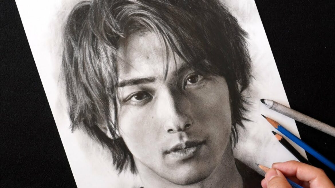 鉛筆画　横浜流星