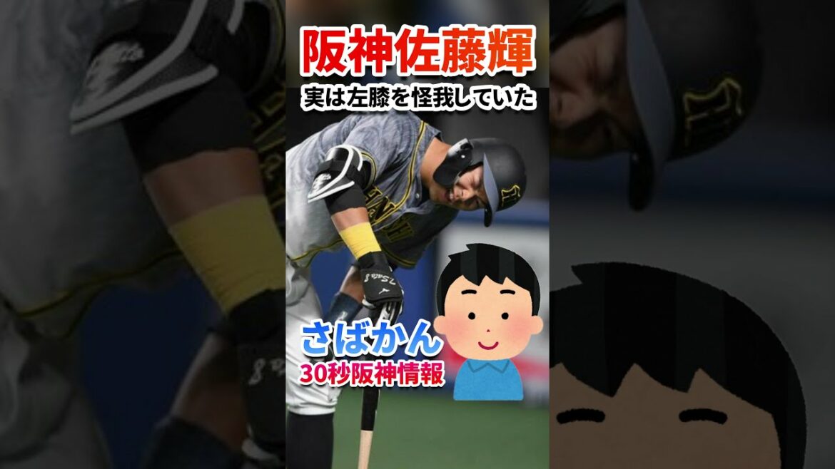 【衝撃事実】阪神 佐藤輝明がシーズン途中に怪我をしていたことが判明。