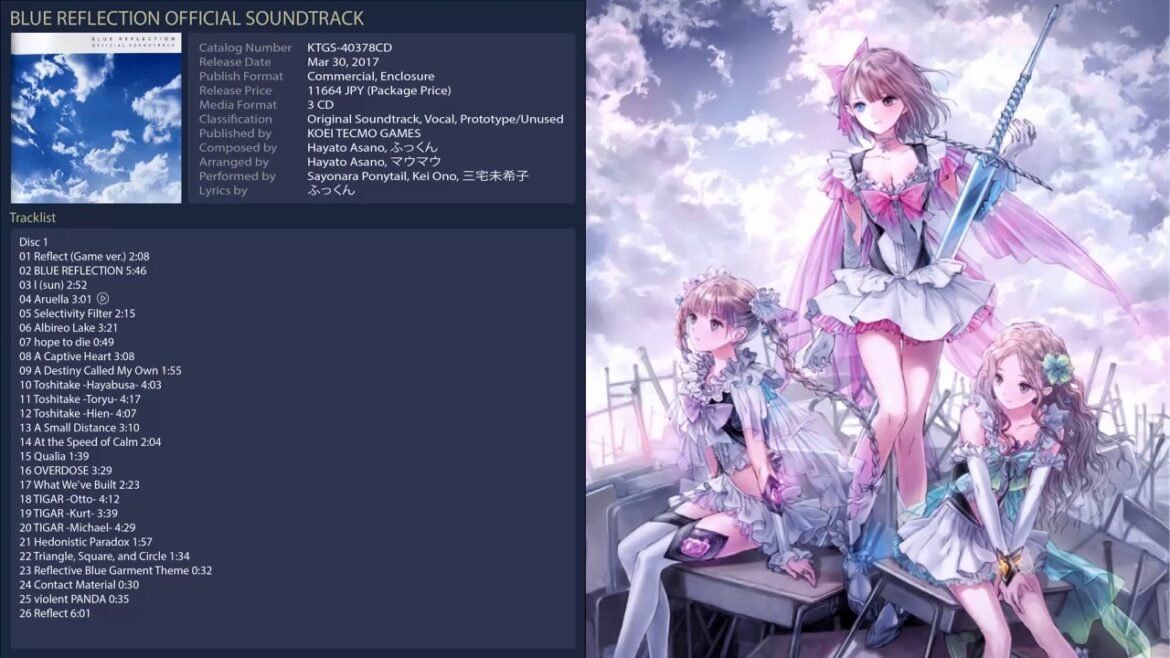 BLUE REFLECTION OFFICIAL SOUNDTRACK / OST - DISC 1